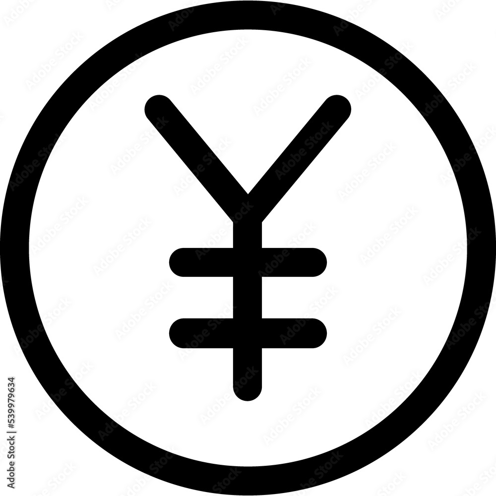 Yen black Icon Yen black Icon
