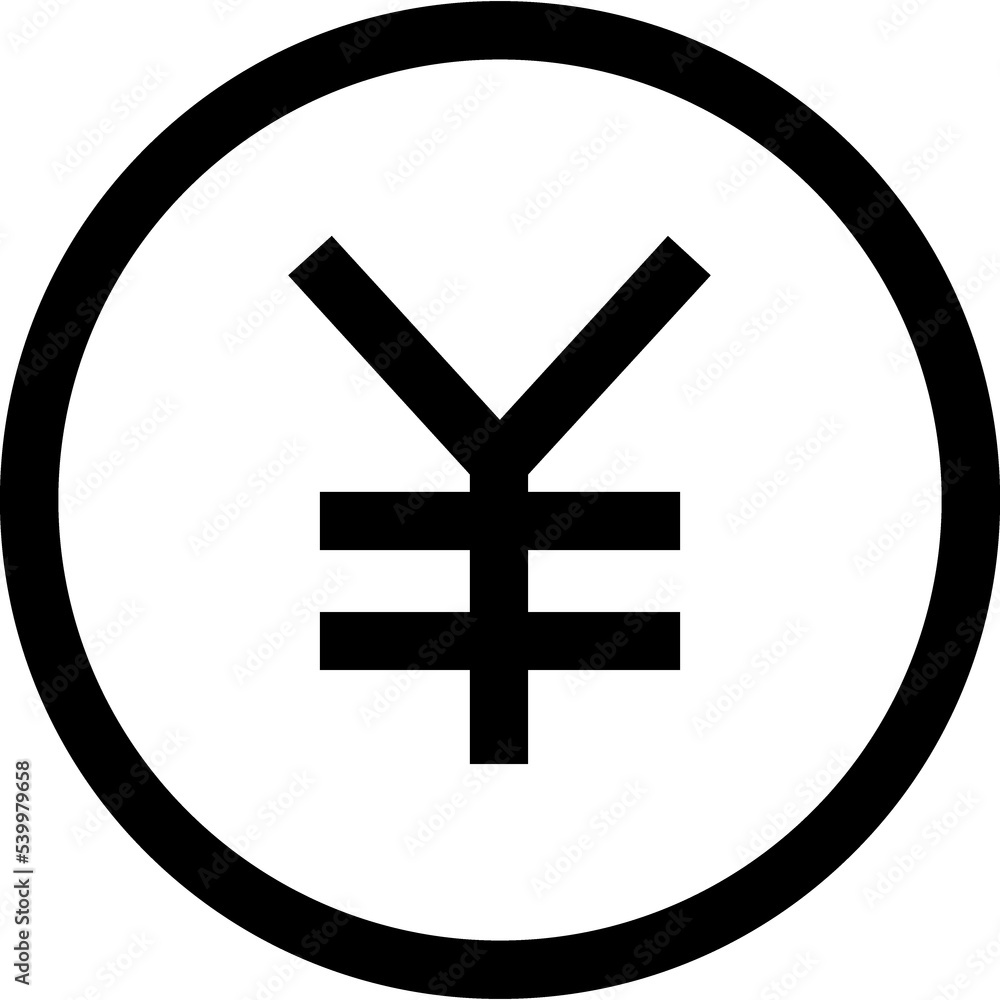 Obraz premium Yen black Icon