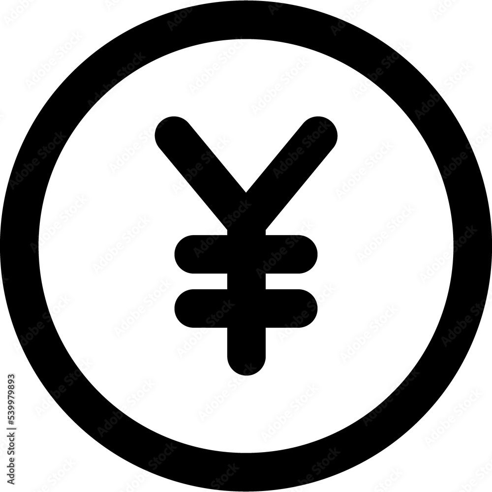 Yen black Icon Yen black Icon