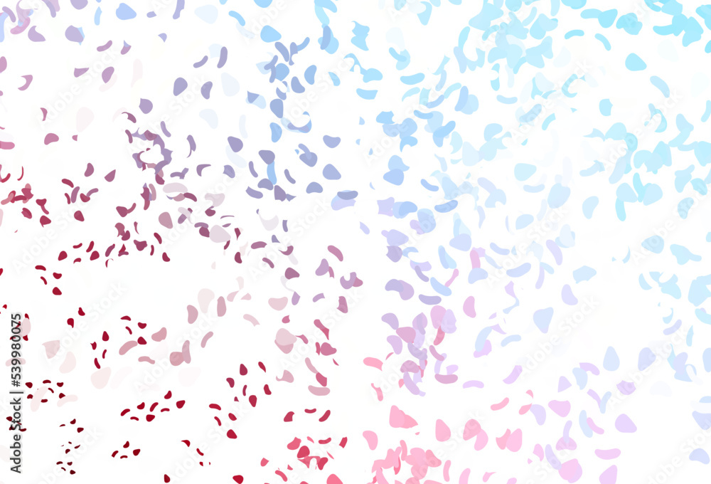 Fototapeta premium Light blue, red vector backdrop with abstract shapes.