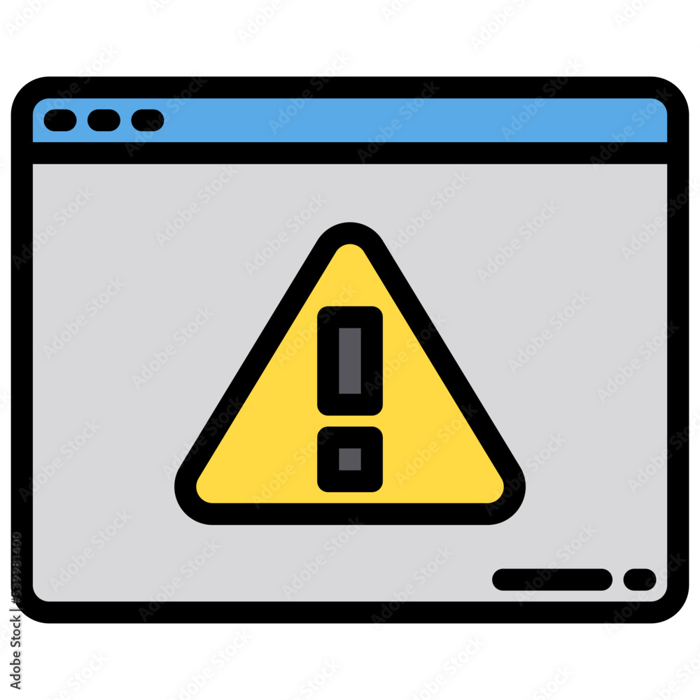 Warning filled outline icon Warning filled outline icon