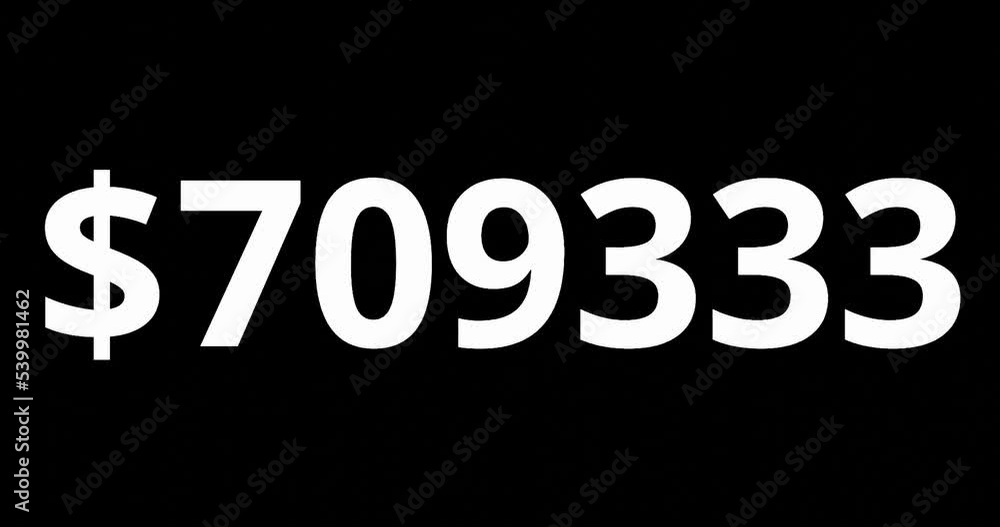 animation of increasing number in dollars for wealth or profits concept. animation of increasing number in dollars for wealth or profits concept.