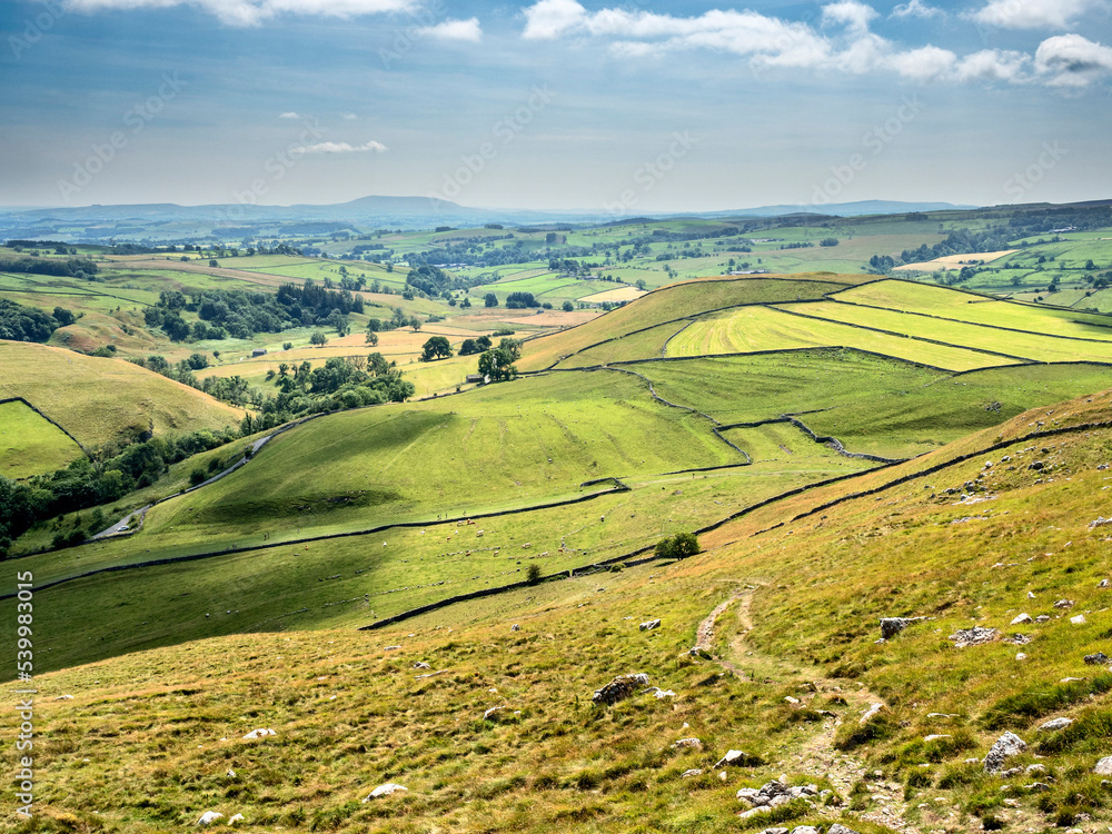 View over Malhamdale above Gordale Scar, North Yorkshire, England, United Kingdom View over Malhamdale above Gordale Scar, North Yorkshire, England, United Kingdom