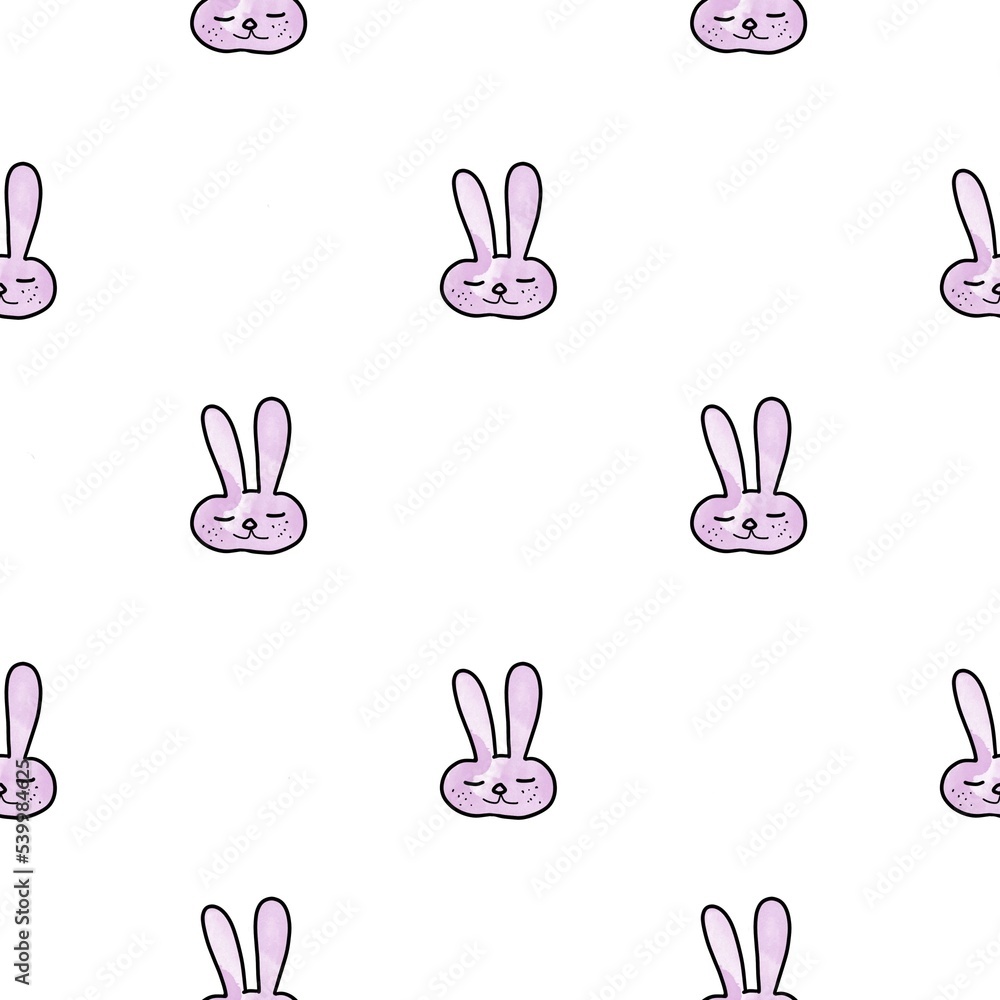 Simple and cute illustration with rabbits. Simple and cute illustration with rabbits.