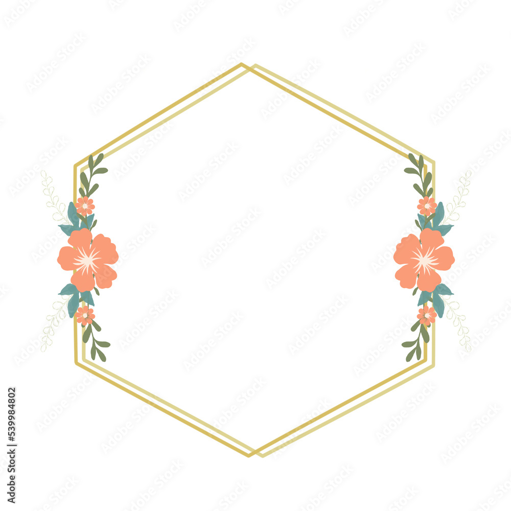 Obraz premium frame with flowers