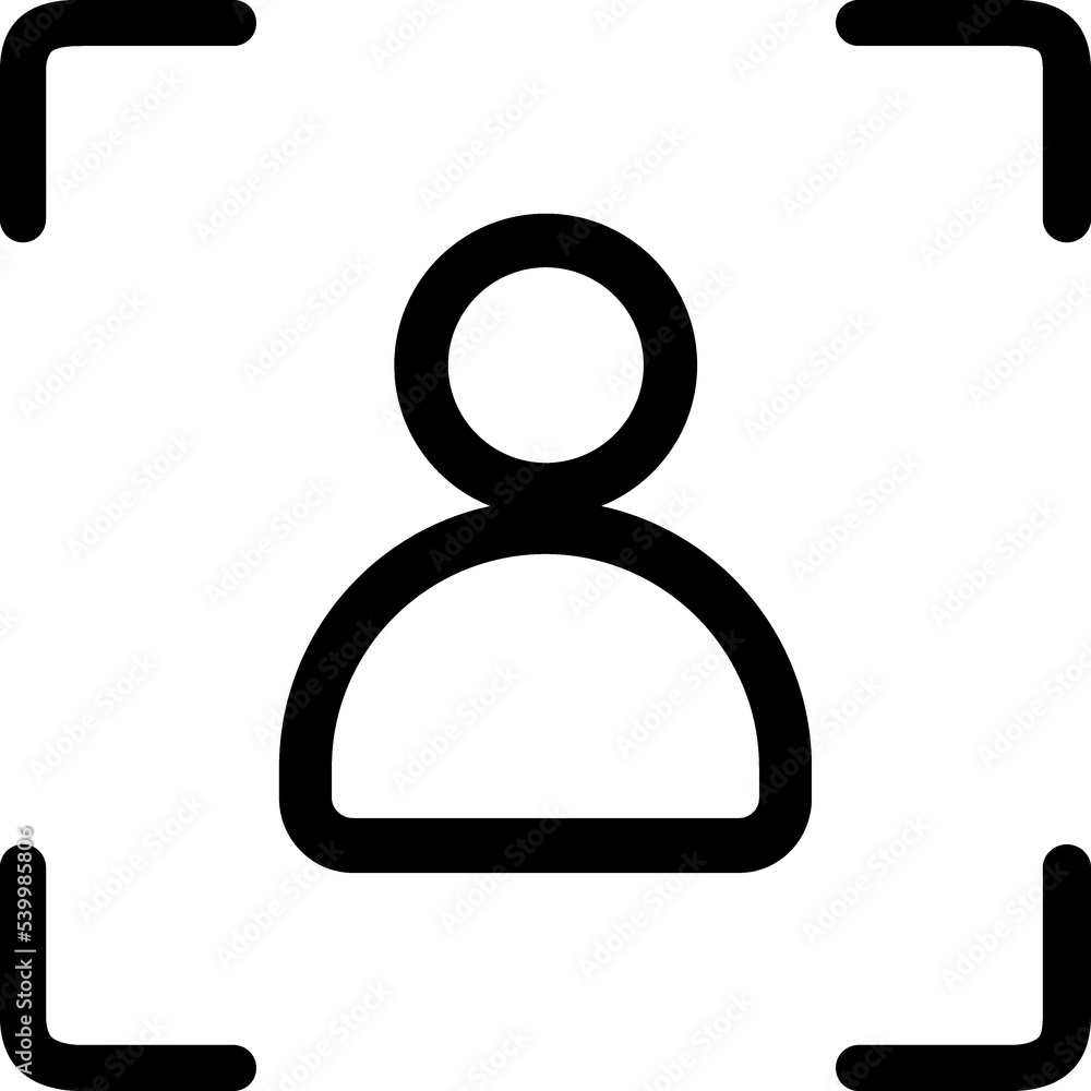 Biometric identification line icon Biometric identification line icon