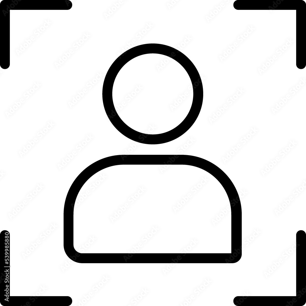 Biometric identification line icon Biometric identification line icon