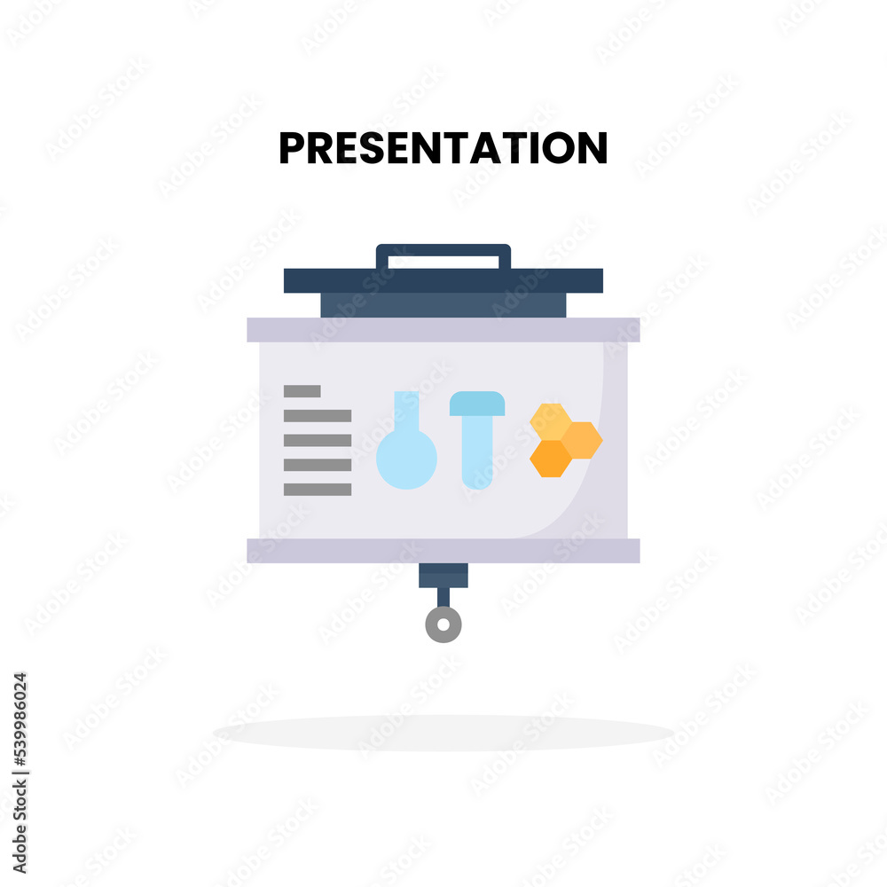 Presentation flat icon. Vector illustration on white background. Can used for digital product, presentation, UI and many more. Presentation flat icon. Vector illustration on white background. Can used for digital product, presentation, UI and many more.