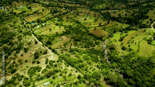 West Pokot hills Kenya. Aerial landscape of  West Pokot Kenya. Climate change Paris agreement. photo