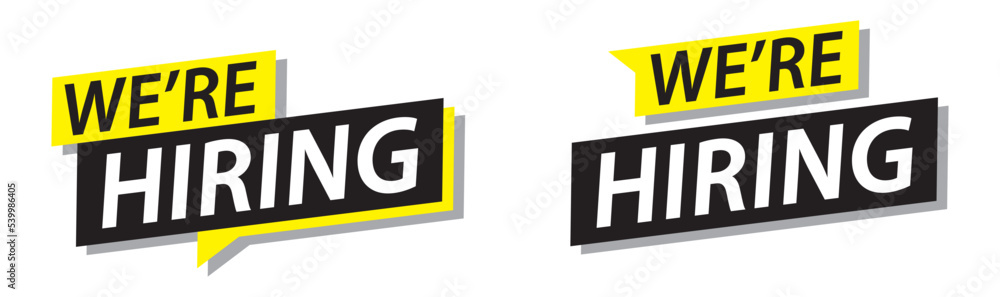 We are hiring banner icon, vector illustration We are hiring banner icon, vector illustration