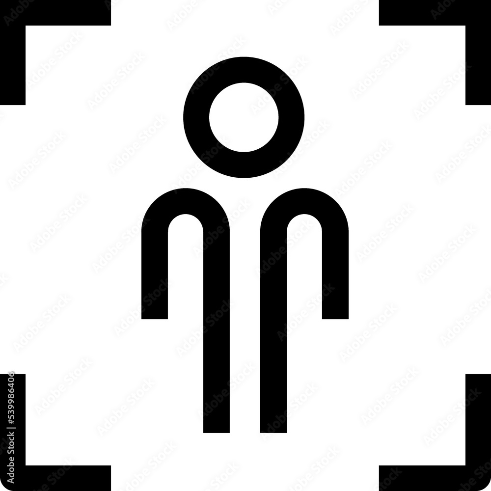 Biometric identification line icon Biometric identification line icon