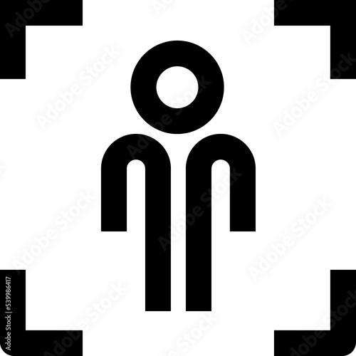 Biometric identification line icon