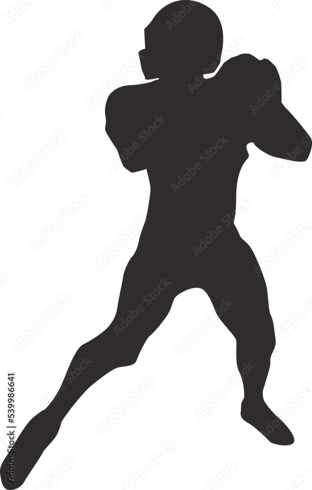 Fototapeta premium silhouette of people playing american football