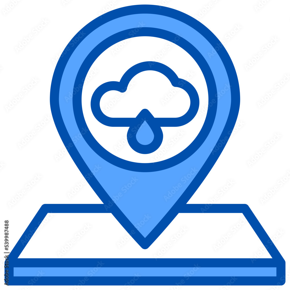 Storm blue outline icon Storm blue outline icon