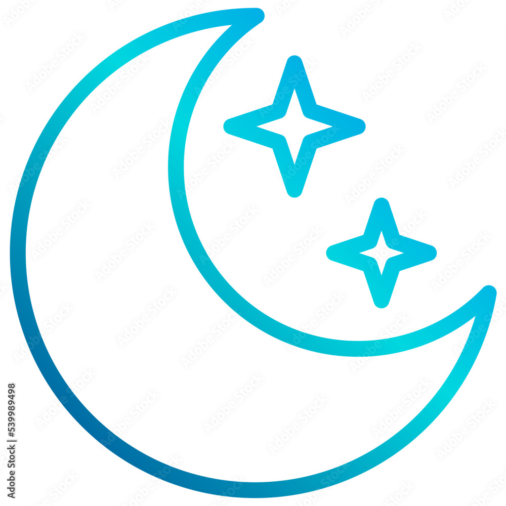 Moon outline icon Moon outline icon