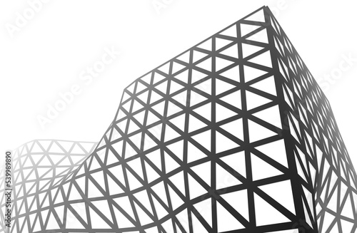 abstract modern architecture 3d illustration