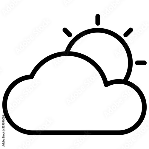 Cloudy outline icon