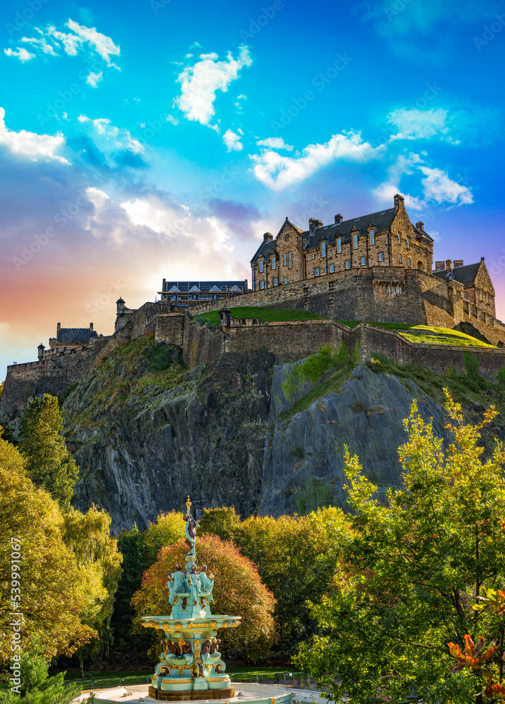 Edinburgh castle in Scotland, UK