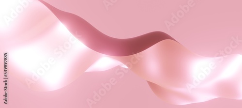 Abstract pink background wavy surface 3d render