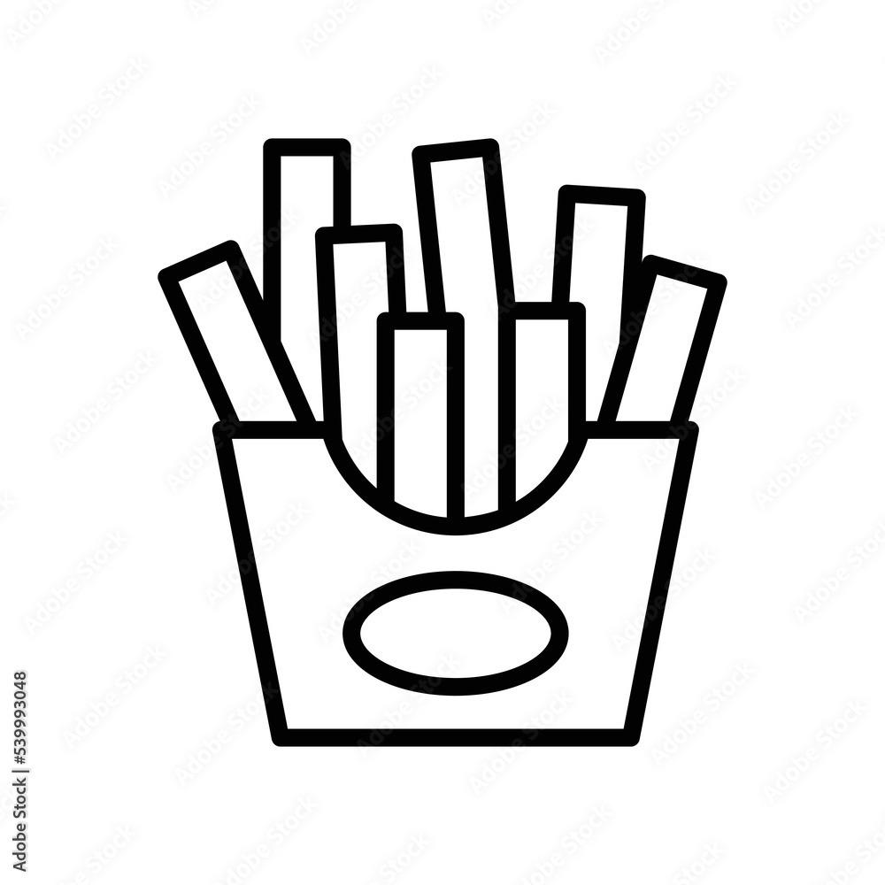 french fries icon vector design template in white background