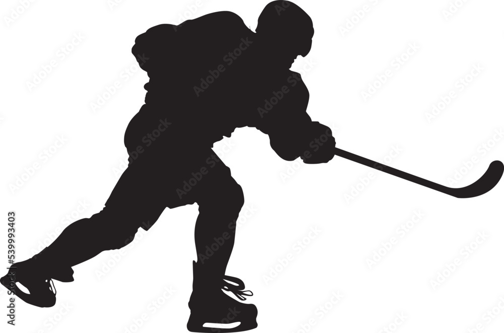 Fototapeta premium silhouette of people playing hockey