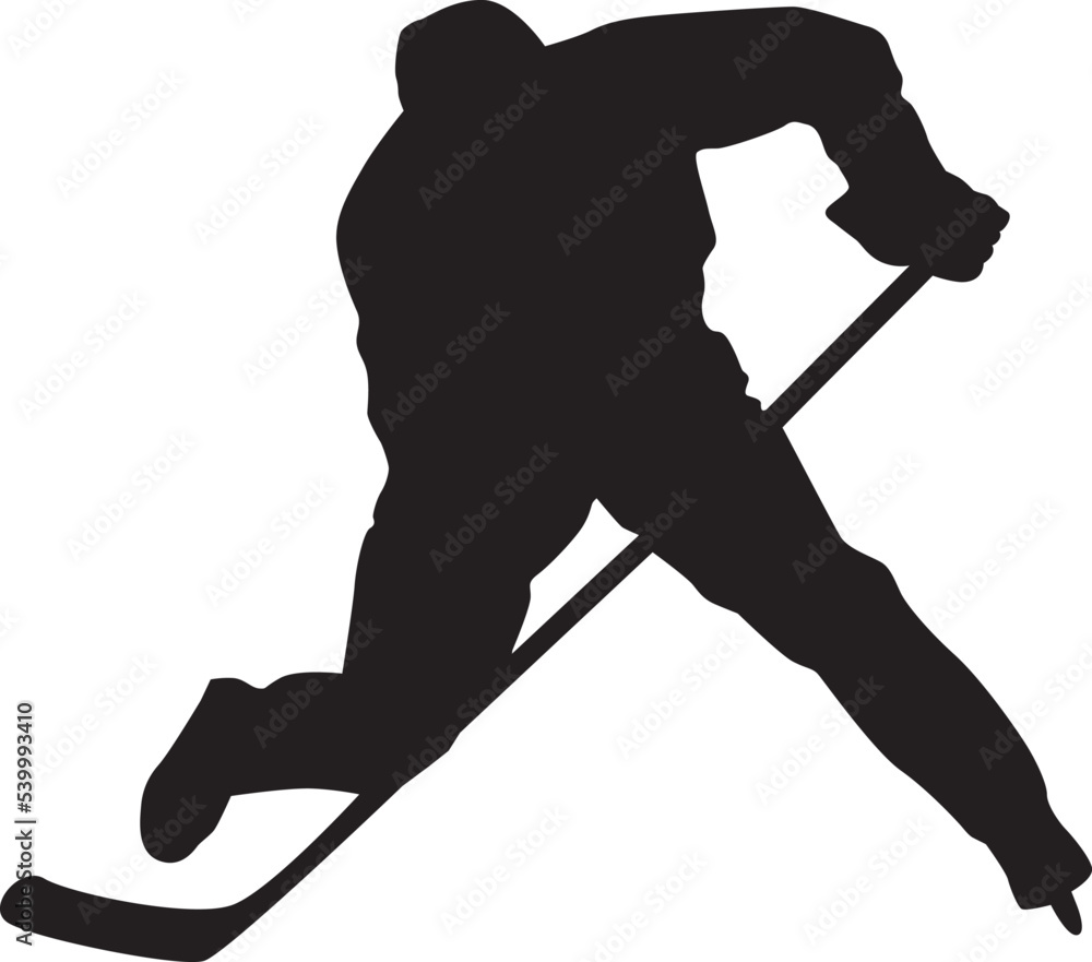 Fototapeta premium silhouette of people playing hockey