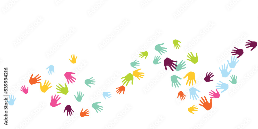 Funny kids handprints nursery games concept background design. Baby Funny kids handprints nursery games concept background design. Baby