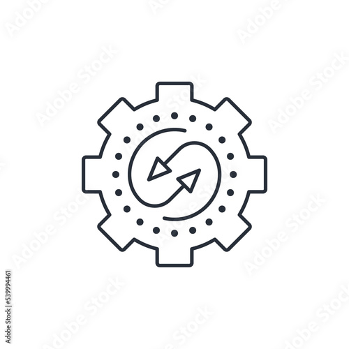Software Compliance. Vector linear icon isolated on white background.