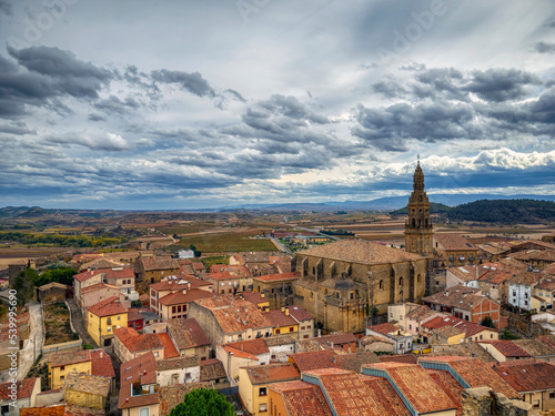 Wallpaper Mural Briones town with the church of Nuestra Señora de la Asuncion in La Rioja, Spain. Torontodigital.ca