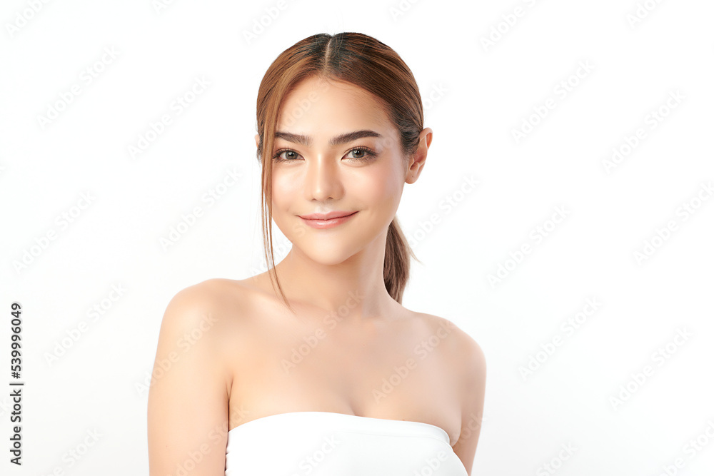 Beautiful young asian woman with clean fresh skin on white background, Face care, Facial treatment, Cosmetology, beauty and spa, Asian women portrait. Beautiful young asian woman with clean fresh skin on white background, Face care, Facial treatment, Cosmetology, beauty and spa, Asian women portrait.