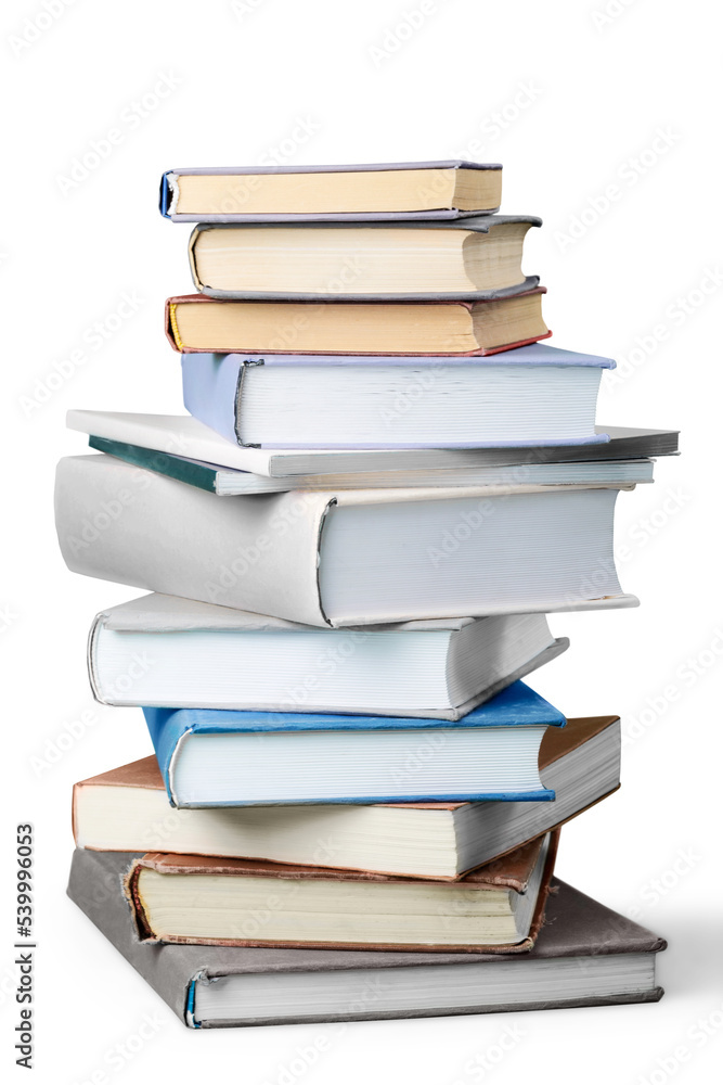 Stack of books isolated on the white background Stack of books isolated on the white background