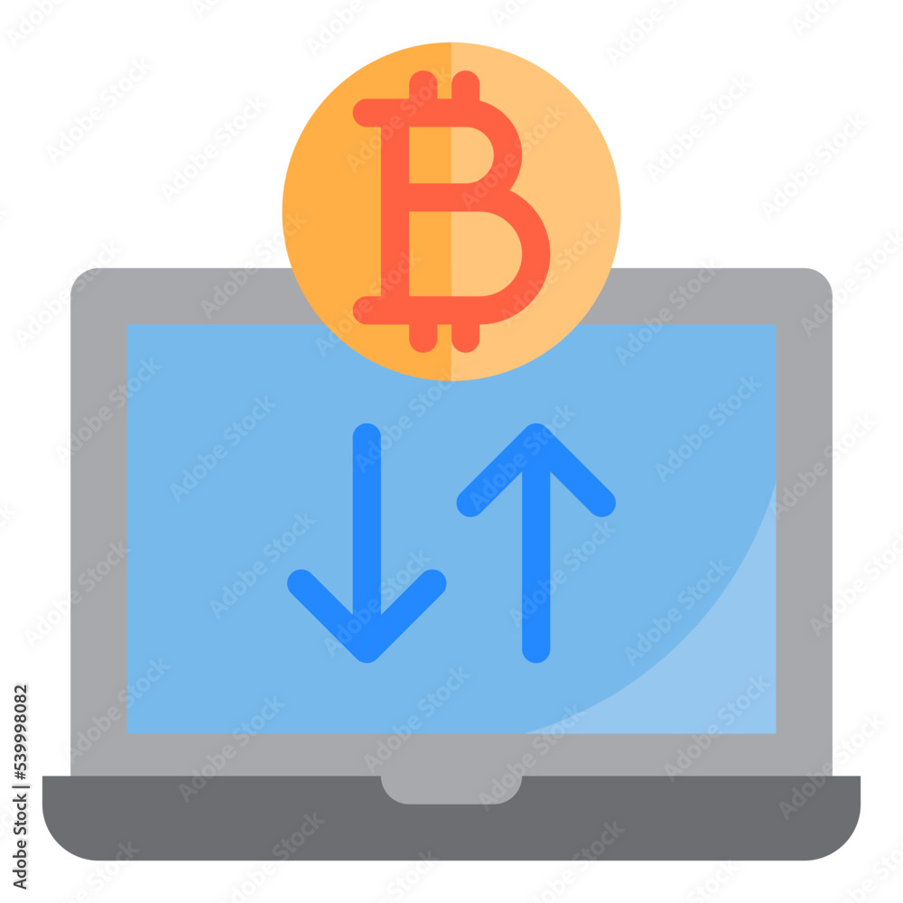 Bitcoin flat style icon