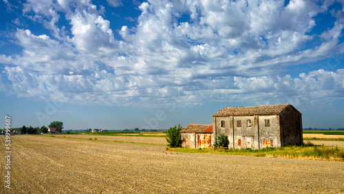 Country landscape in Polesine near Rovigo photo