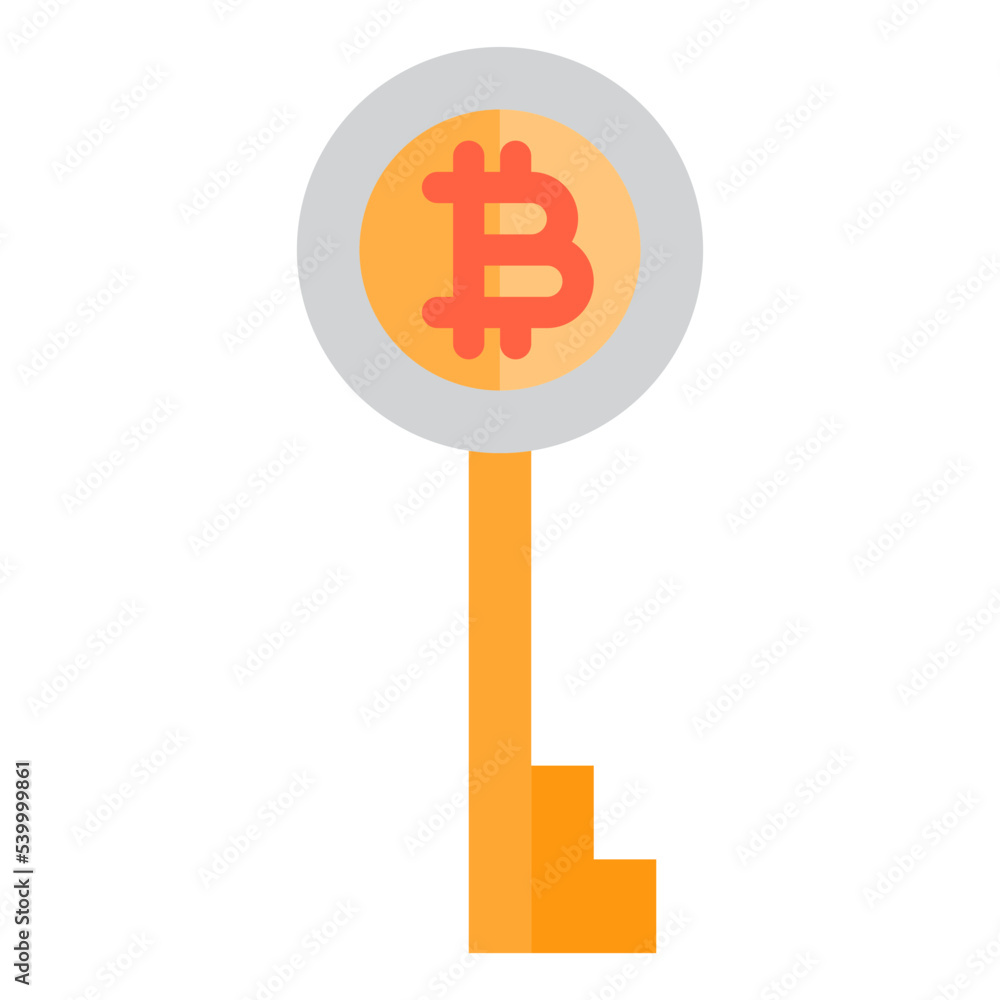Obraz premium Bitcoin flat style icon