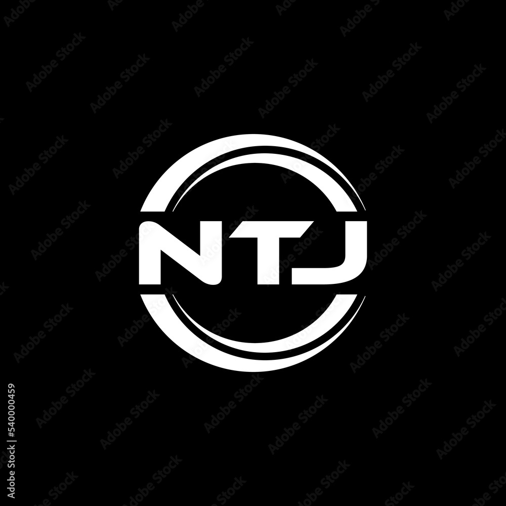 NTJ letter logo design with black background in illustrator, vector logo modern alphabet font overlap style. calligraphy designs for logo, Poster, Invitation, etc. NTJ letter logo design with black background in illustrator, vector logo modern alphabet font overlap style. calligraphy designs for logo, Poster, Invitation, etc.