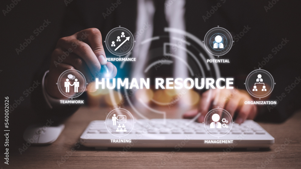 Fototapeta premium Human Resources HR management Recruitment Employment Headhunting Concept.
