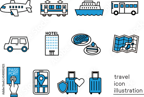 旅行アイコンセット