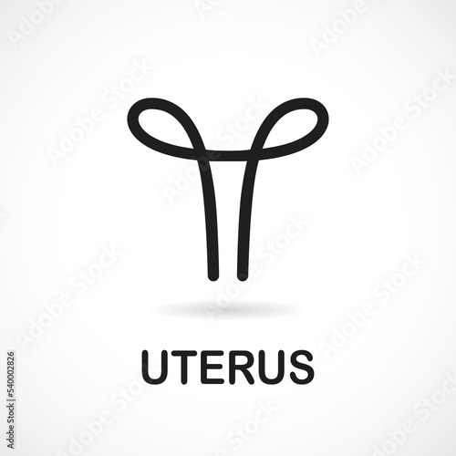 Abstract minimal uterus icon