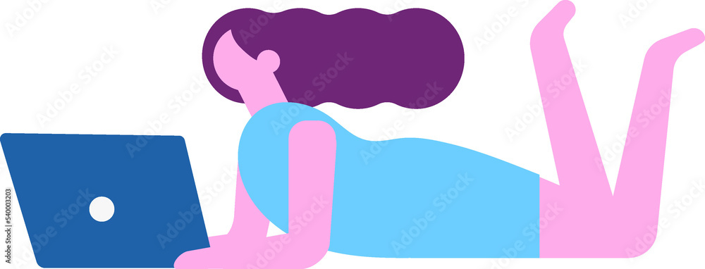 Person with laptop flat vector people Person with laptop flat vector people