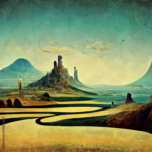 Looking at the village of dreams in a dream