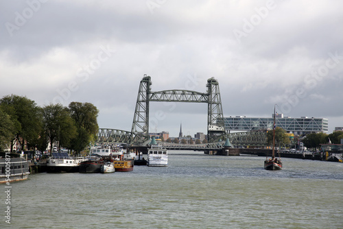 De Hef Bridge in Rotterdam,...