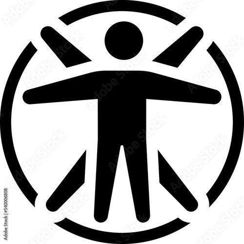 Vitruvian man icon