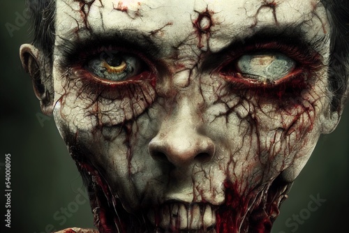 illustration of a creepy zombie