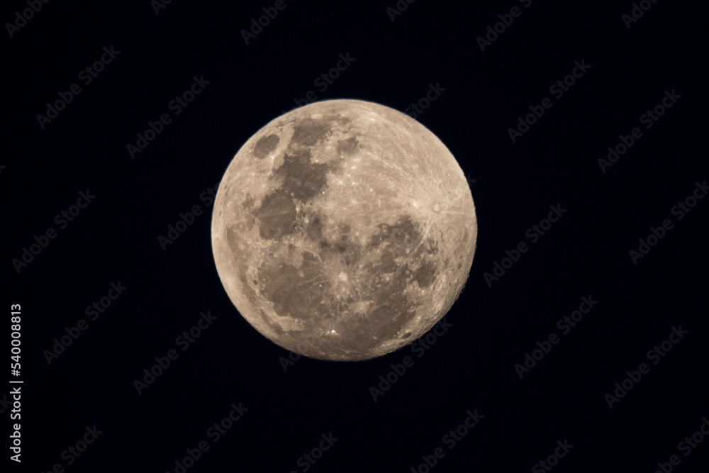 Fototapeta premium Lune, pleine Lune, satellite naturel de la planète Terre