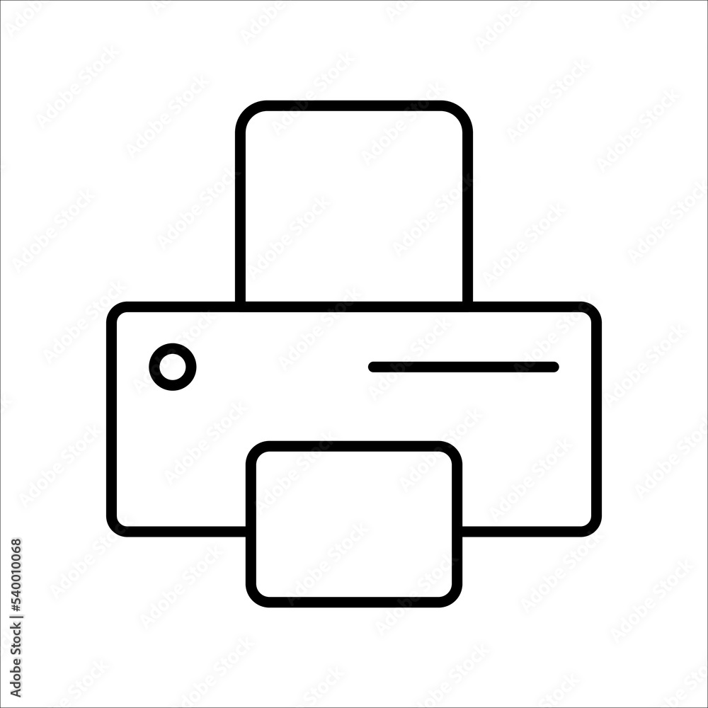 Print outline vector icon. Linear style sign for mobile concept and web design. Logo print illustration. Single high quality symbol. Print outline vector icon. Linear style sign for mobile concept and web design. Logo print illustration. Single high quality symbol.