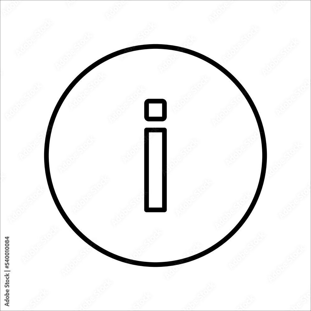 Info outline vector icon. Linear style sign for mobile concept and web design. Logo info illustration. Single high quality symbol. Info outline vector icon. Linear style sign for mobile concept and web design. Logo info illustration. Single high quality symbol.
