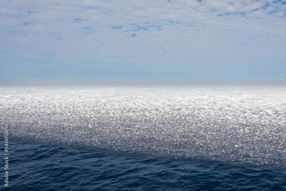 Arctic landscape - sea surface with ice floe Arctic landscape - sea surface with ice floe