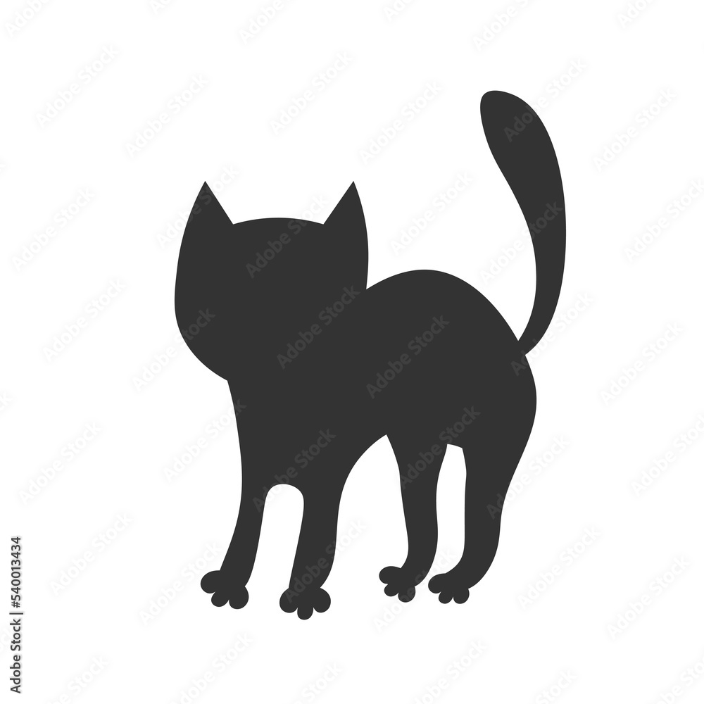 Cat vector icon. Cat silhouette symbol. Linear style sign for mobile concept and web design. House animals symbol logo illustration. vector graphics - Vector. EPS