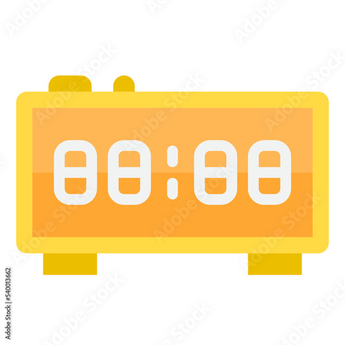Alarm clock flat style icon