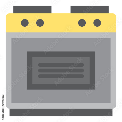 Oven flat style icon